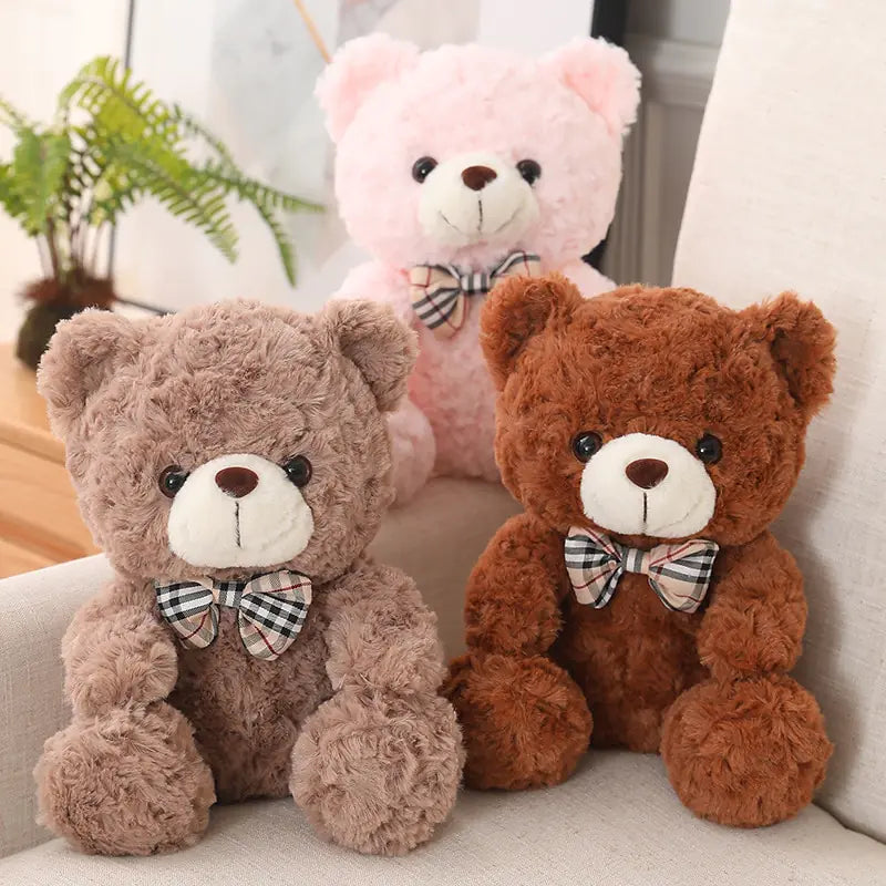 10” Cute Cartoon Teddy Bear Plush Toys - Soft and Cuddly Stuffed Animals for Babies