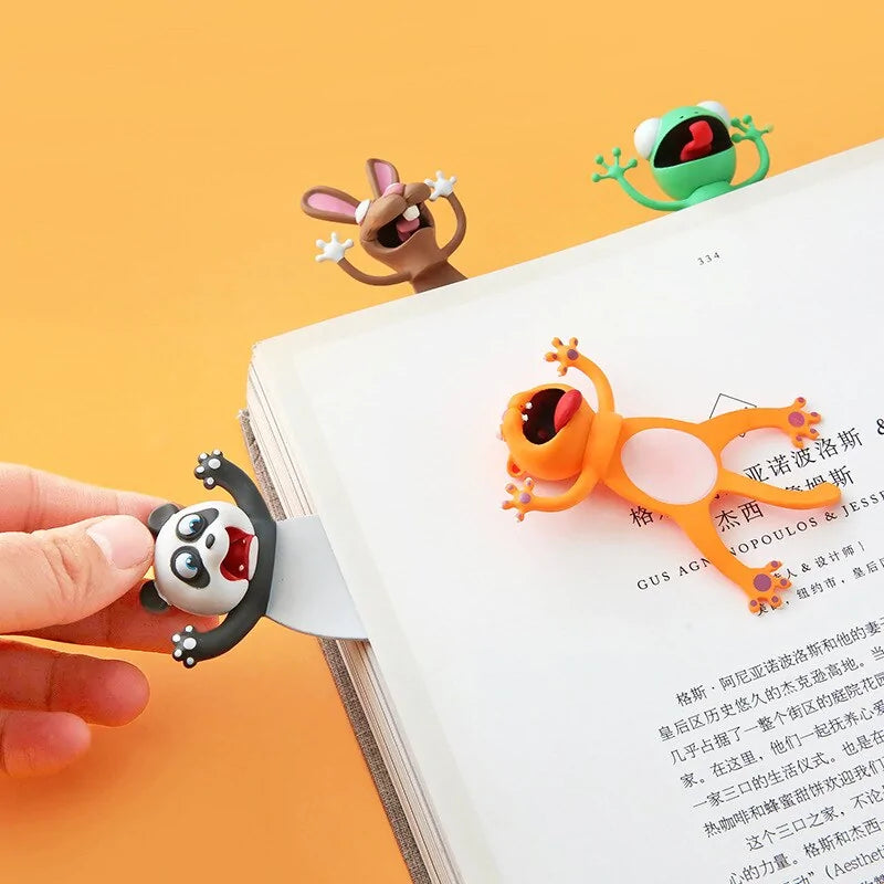 3D Cute Animal Bookmark Kawaii Cartoon Design Readers Funny Gift