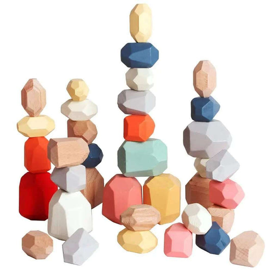 Wooden Stacking Toy: Sensory Kids Play Set - Mini Munchkin