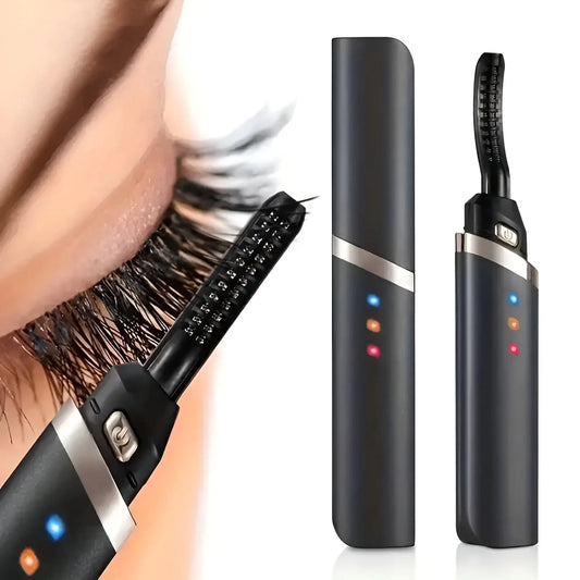 Electric Heated Eyelash Curler - USB Rechargeable, Portable, Long-Lasting Curls