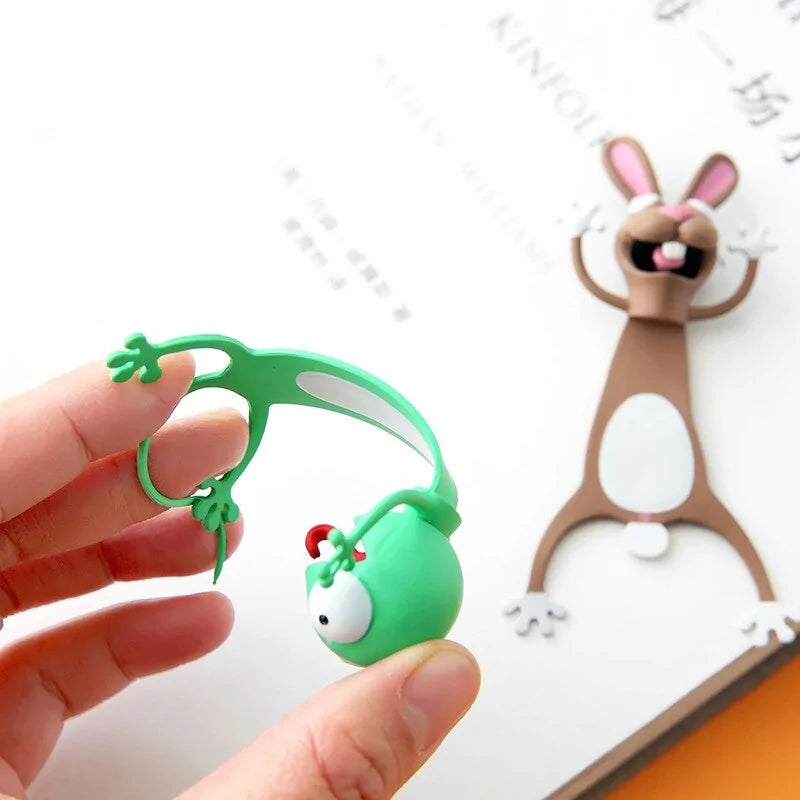 3D Cute Animal Bookmark Kawaii Cartoon Design Readers Funny Gift